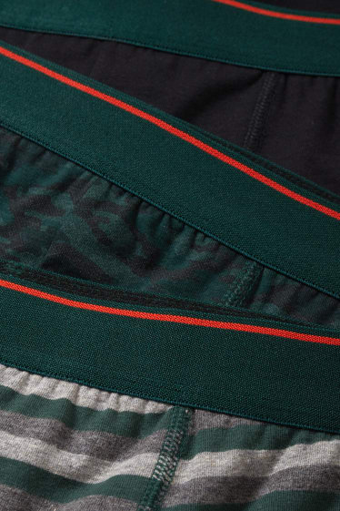Heren - Set van 3 - trunks - donkergroen