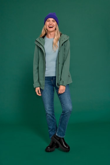 Femmes - Veste softshell à capuche - 4 Way Stretch - vert menthe
