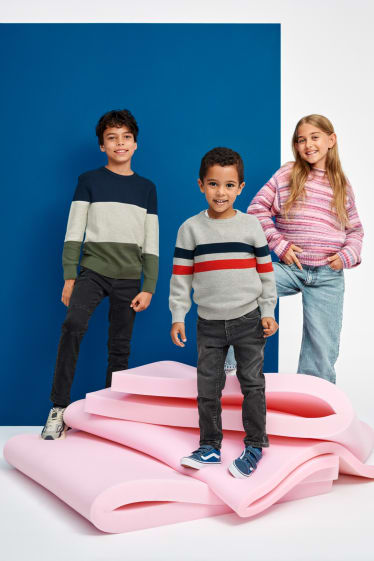 Kinderen: jongens - Trui - licht grijs-mix