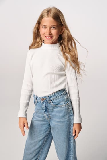 Kinder Mädchen - Pullover - schneeweiss
