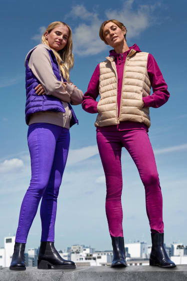 Femmes - Jegging jean - high waist - violet