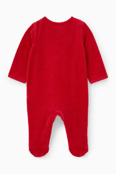 Babys - IJsbeer - babypyjama voor kerst - rood