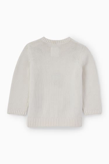 Bébés filles - Pullover de Noël pour bébé - Rudolf - blanc crème