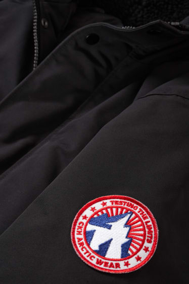 Herren - Parka mit Kapuze - schwarz