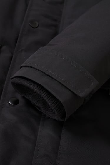 Herren - Parka mit Kapuze - schwarz