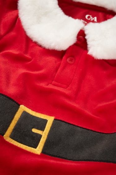 Kinderen: jongens - Set voor de kerst - trui en muts - 2-delig - donkerrood