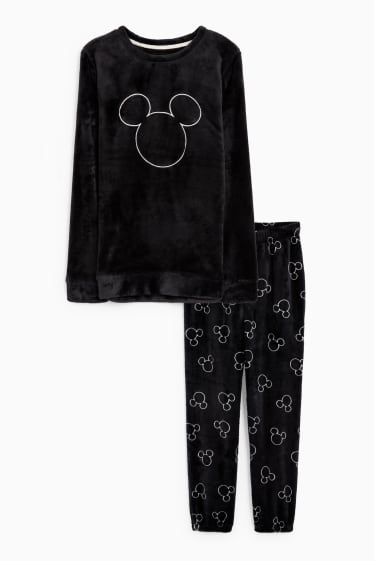 Damen - Winterpyjama - Micky Maus - schwarz