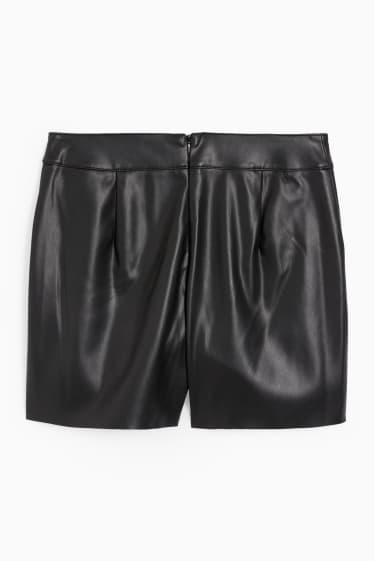 Damen - CLOCKHOUSE - Skort - Lederimitat - schwarz