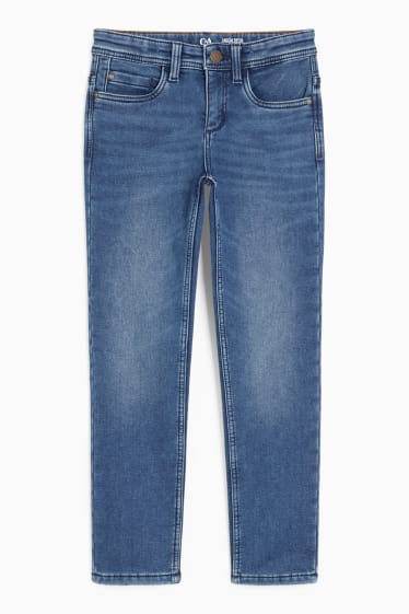 Dětské - Slim jeans - termo džíny - jog denim - džíny - modré