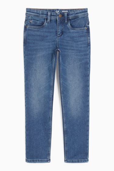 Kinder Buben - Slim Jeans - Thermojeans - Jog Denim - jeansblau