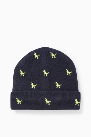 Enfants garçons - Dinosaure - bonnet - bleu foncé