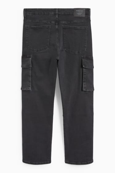 Herren - Cargo Jeans - Regular Fit - dunkeljeansgrau