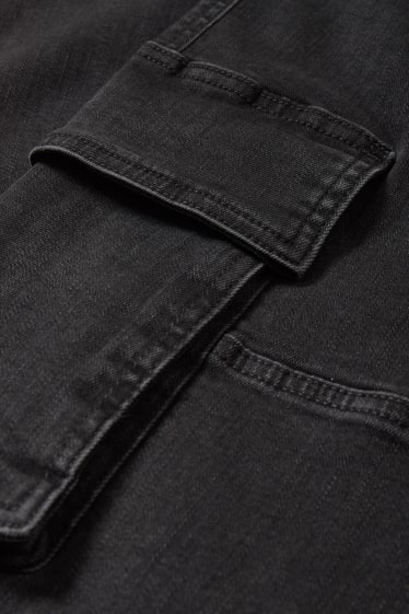 Herren - Cargo Jeans - Regular Fit - dunkeljeansgrau