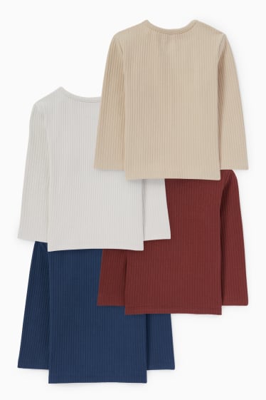 Bébés garçons - Lot de 4 - hauts à manches longues bébé - gris clair