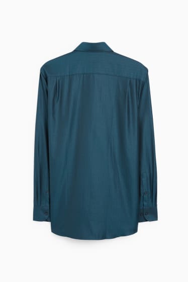Herren - Businesshemd - Regular Fit - Cutaway - bügelleicht - dunkelgrün