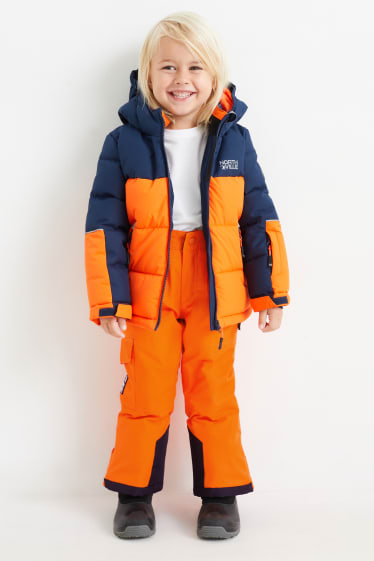 Copii - Pantaloni de schi - portocaliu închis