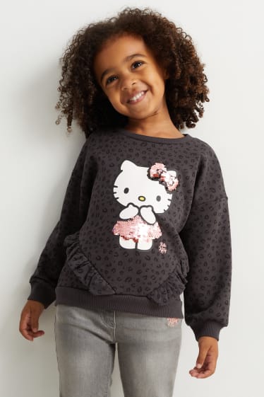 Enfants - Hello Kitty - sweat-shirt - gris foncé