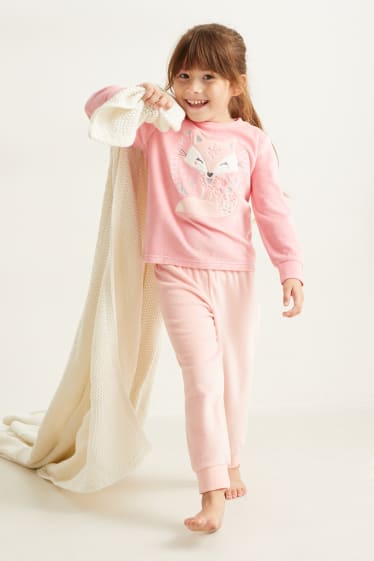 Kinder Mädchen - Winterpyjama - 2 teilig - rosa
