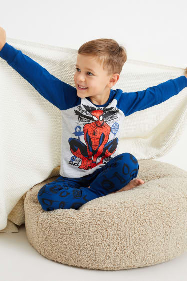 Kinder Jungen - Spider-Man - Pyjama - 2 teilig - hellgrau-melange