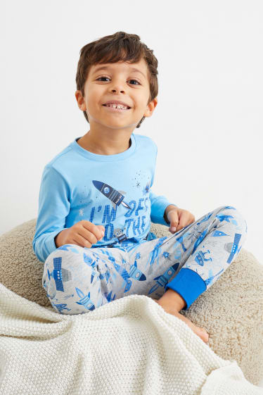 Kinder - Multipack 2er - Pyjama - 4 teilig - blau