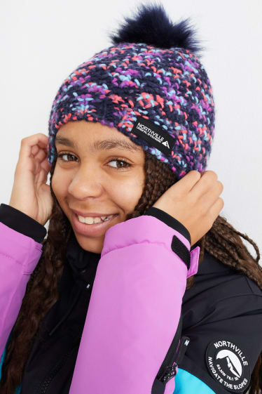 Enfants filles - Bonnet de ski - bleu foncé