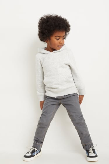 Dzieci - Wielopak, 4 pary - ocieplane dżinsy i ocieplane spodnie - straight fit - ciemnoniebieski / szary