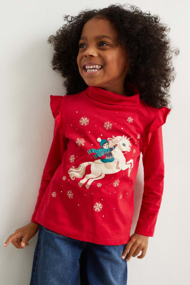 Bambini - Confezione da 5 - maglia con collo a dolcevita - rosso
