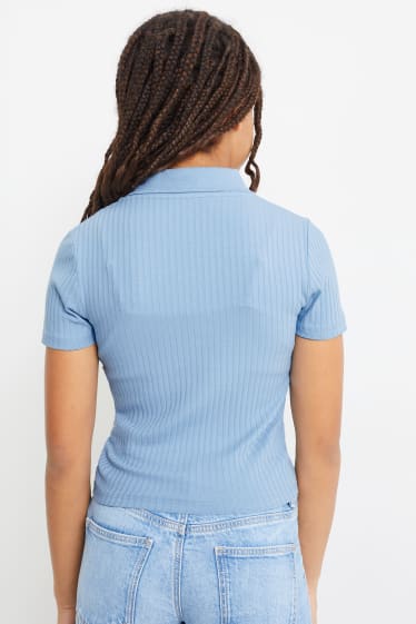 Kinder - Poloshirt - blau