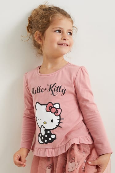 Enfants filles - Hello Kitty - haut à manches longues - rose