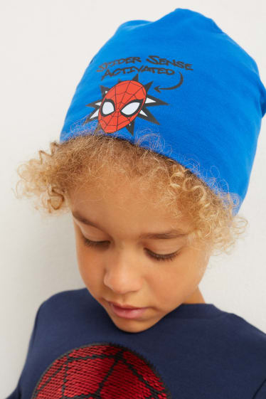 Bambini - Confezione da 2 - Uomo Ragno - berretto - blu