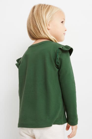 Kinder Mädchen - Multipack 3er - Langarmshirt - grün