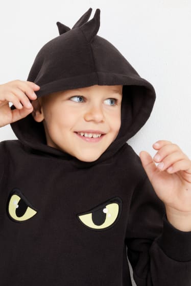 Kinder - Fleece-Hoodie - schwarz