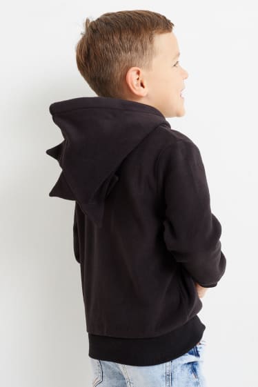 Kinder - Fleece-Hoodie - schwarz