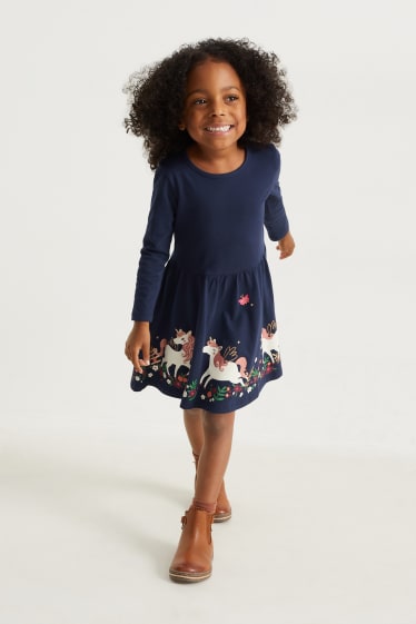 Nena - Paquet de 3 - unicorn - vestit - blau fosc