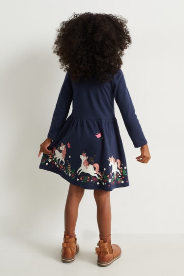 Nena - Paquet de 3 - unicorn - vestit - blau fosc