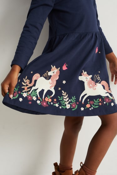 Nena - Paquet de 3 - unicorn - vestit - blau fosc