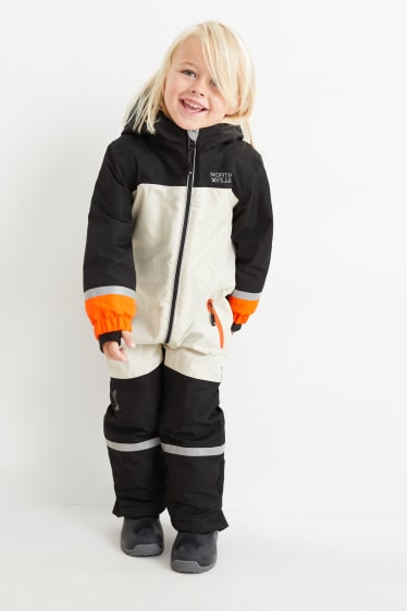 Bambini - Tuta da sci con cappuccio - tortora