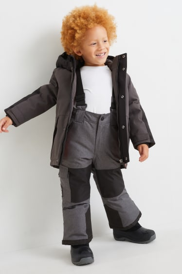 Kinder Jungen - Skihose - wasserdicht - dunkelgrau