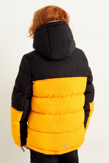 Enfants garçons - Veste de ski à capuche - déperlante - noir