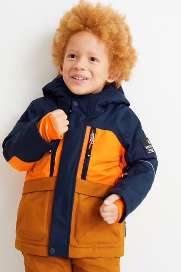Enfants garçons - Veste de ski à capuche - marron