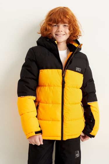 Children - Ski jacket with hood - water-repellent - black