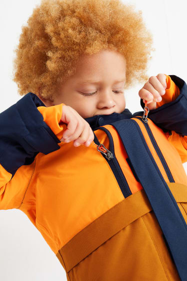 Enfants garçons - Veste de ski à capuche - marron