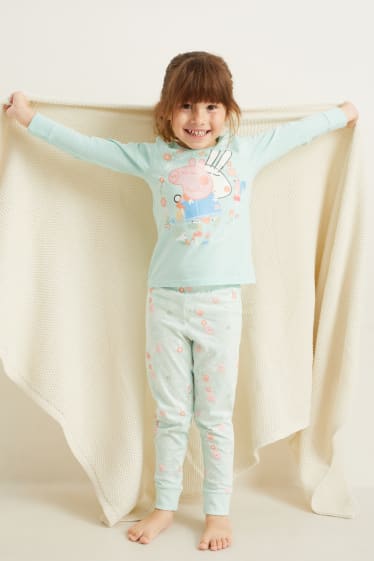 Kinderen - Peppa Pig - pyjama - 2-delig - mintgroen