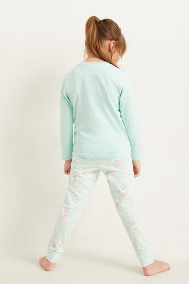 Bambine - Peppa Pig - pigiama - 2 pezzi - verde menta