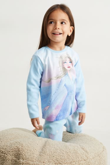 Copii - Frozen - pijama de fleece - 2 piese - albastru deschis