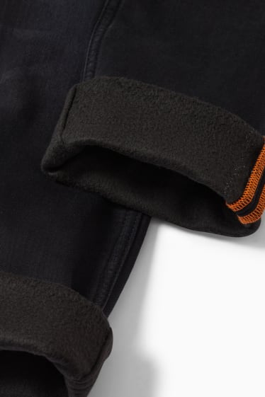 Kinder Buben - Slim Jeans - Thermojeans - Jog Denim - dunkeljeansgrau