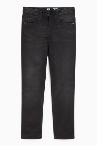 Kinder Buben - Slim Jeans - Thermojeans - Jog Denim - dunkeljeansgrau