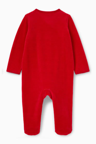 Baby Buben - Micky Maus - Baby-Weihnachts-Schlafanzug - rot