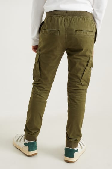Kinder Buben - Thermo-Cargohose - grün