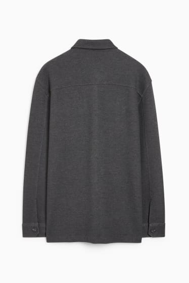 Herren - Hemdjacke - dunkelgrau